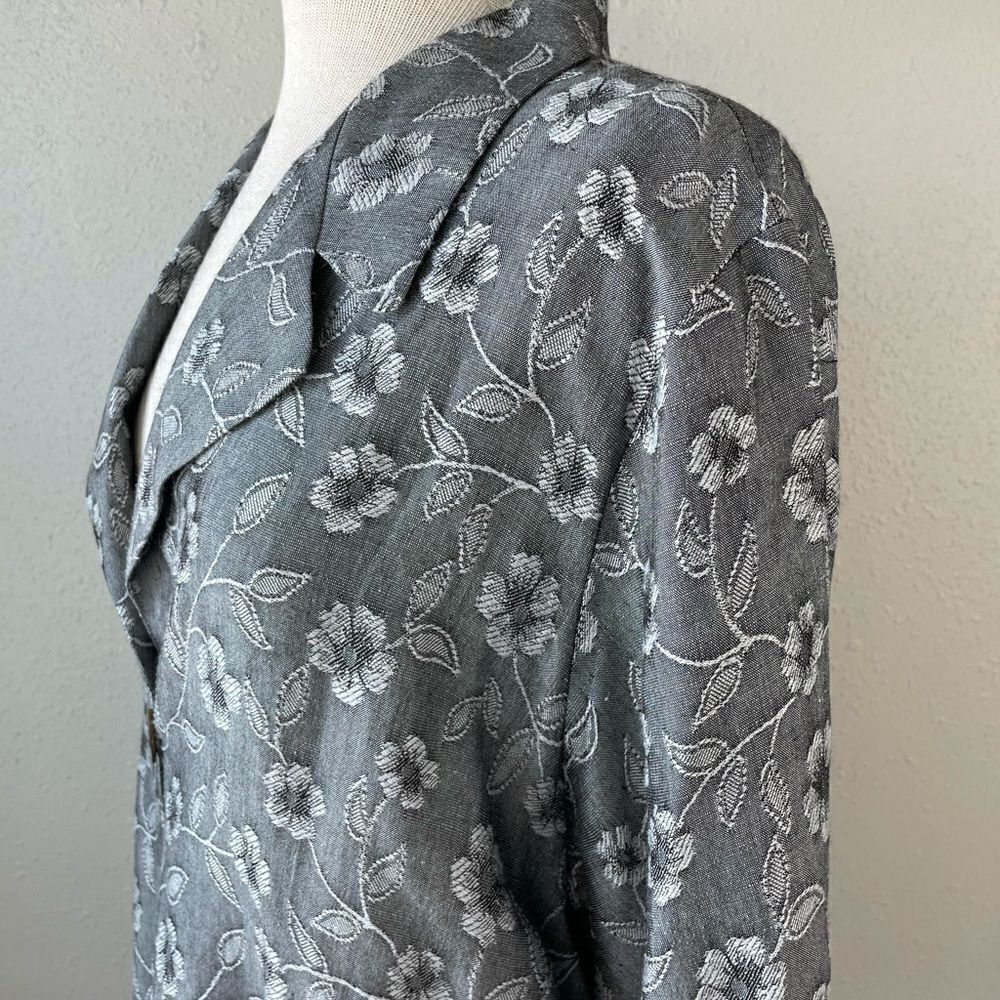 David Dart Linen Blend Button Up Shirt Size L Euc - image 5